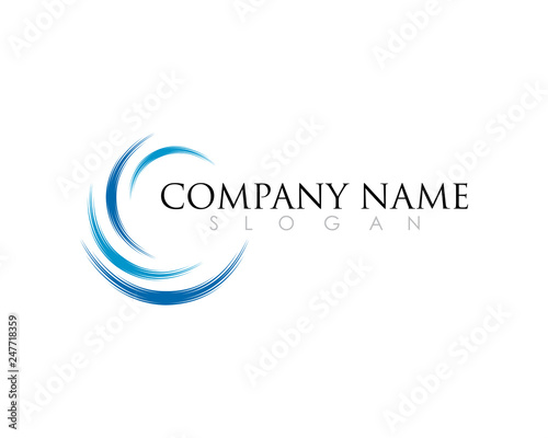 Water Wave Logo Template. vector Icon illustration