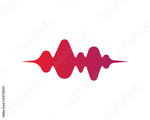 Sound waves vector illustration