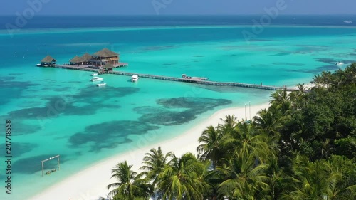 Aerial view of tropical island in the Maldives