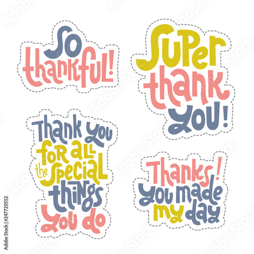Thank you quotes and stickers