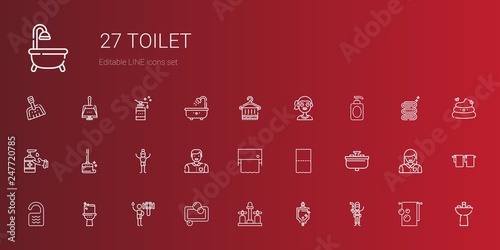 toilet icons set