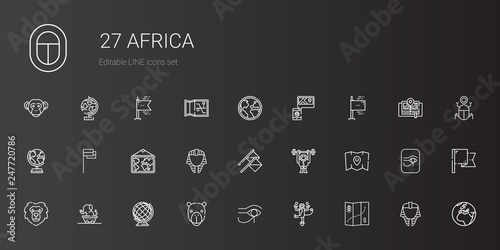 africa icons set