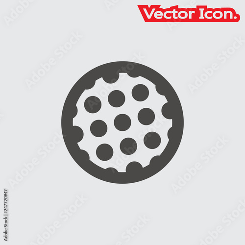 golf ball icon isolated sign symbol and flat style for app, web and digital design. Vector illustration.