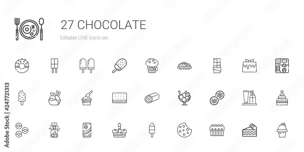 chocolate icons set chocolate icons set