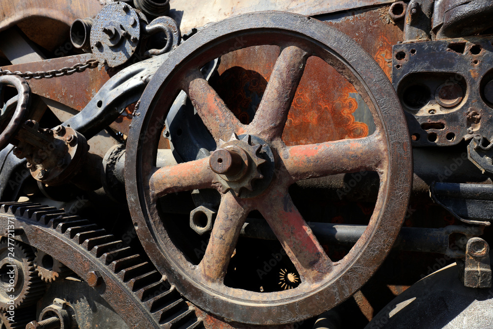 rusty mechanical components