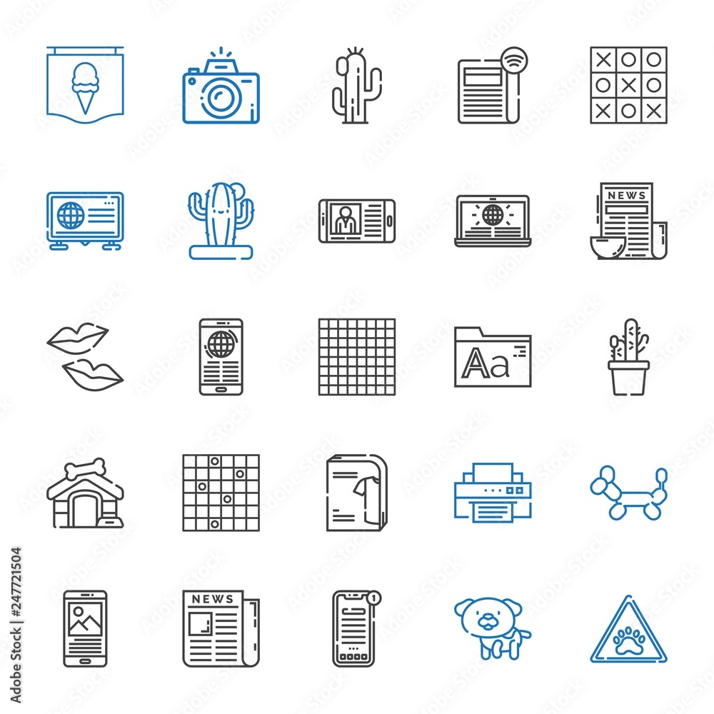 print icons set