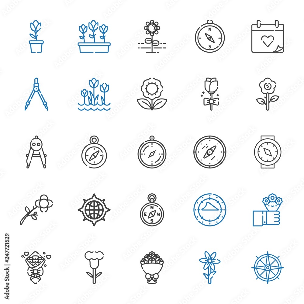 rose icons set rose icons set