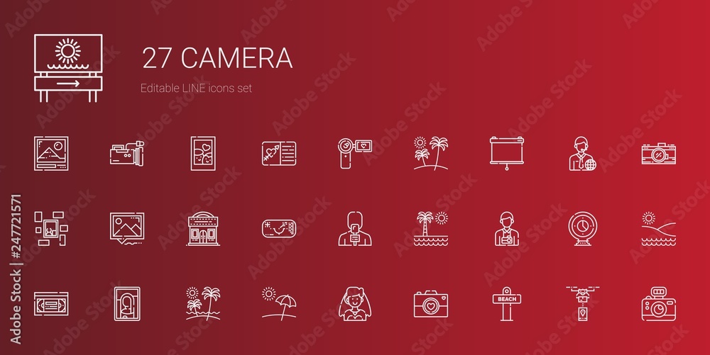 camera icons set camera icons set