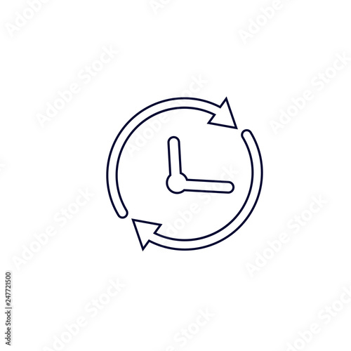 Clock icon, Vector illustration Time icon