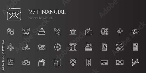 financial icons set