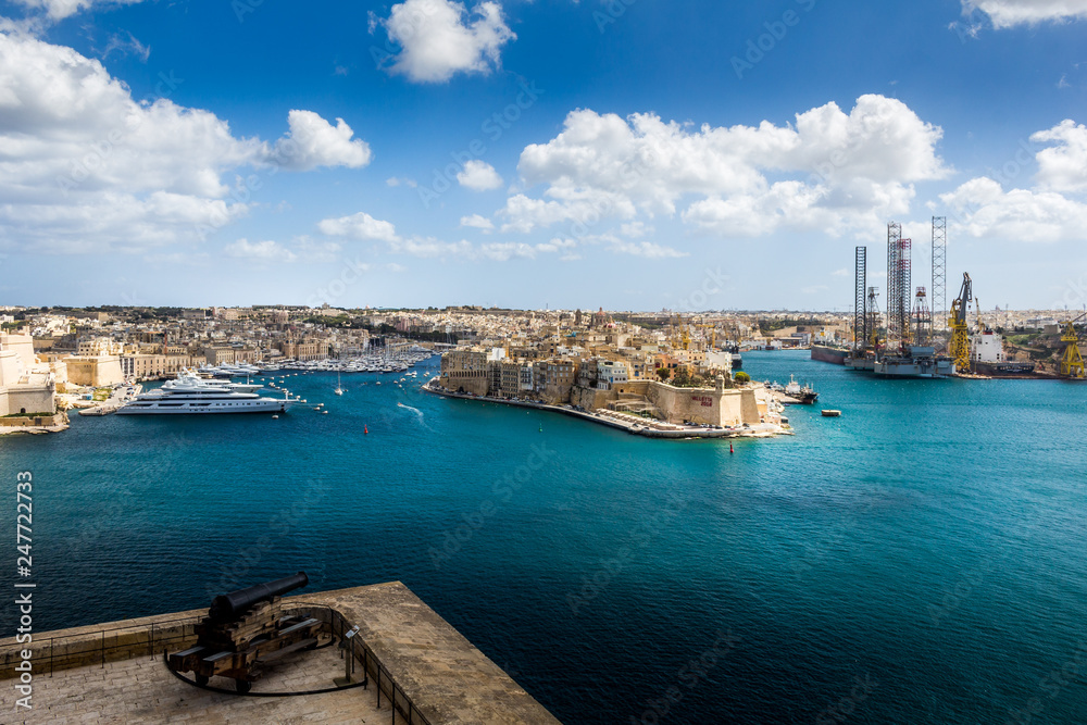 Grand Harbour  in Valletta & Birgu ( Vittoriosa ) Malta