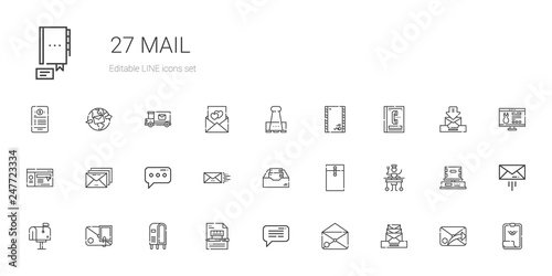 mail icons set