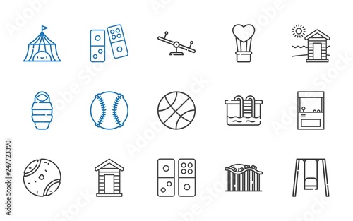 recreation icons set