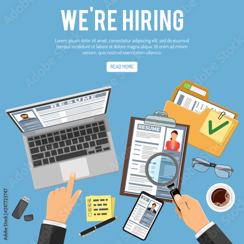 Online Employment and Hiring Concept