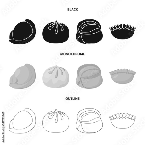 Vector illustration of products  and cooking icon. Collection of products  and appetizer stock vector illustration.