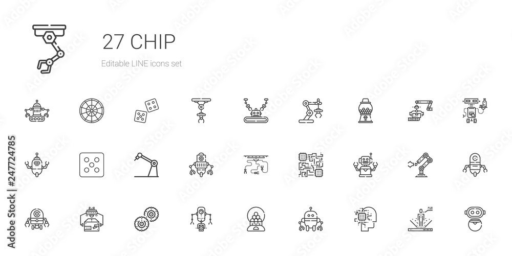 chip icons set