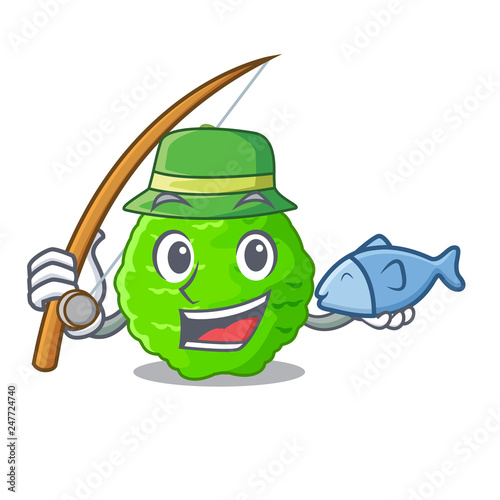 Fishing kaffir lime in the character shape