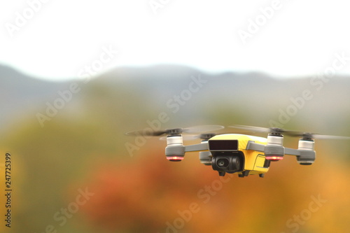 紅葉とドローン