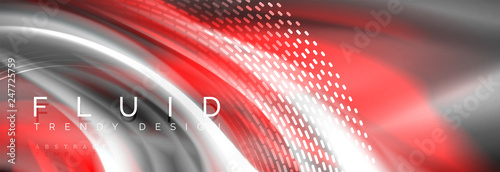 Fluid colors mixing glowing neon wave background, holographic texture