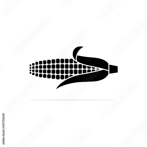 corn icon, vector concept illustration for design