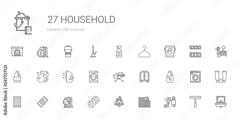 household icons set