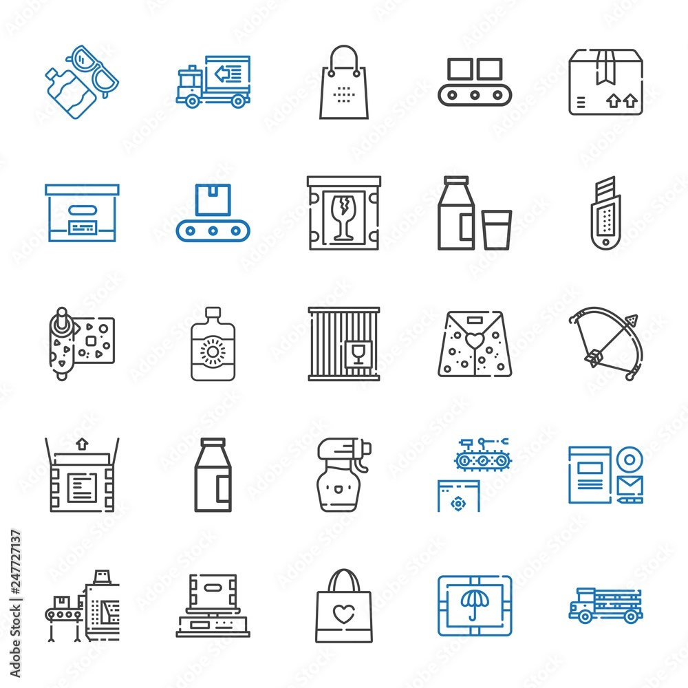 packaging icons set