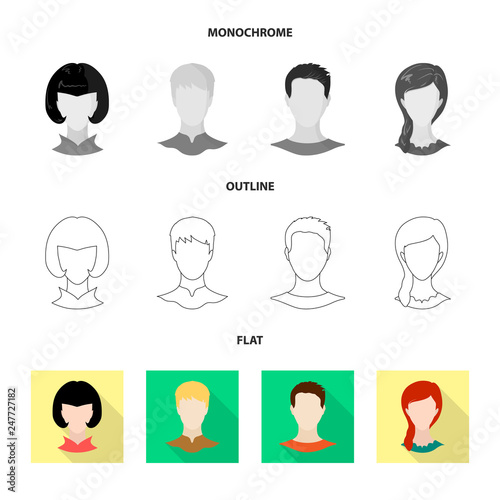 Vector illustration of professional and photo symbol. Collection of professional and profile stock symbol for web.