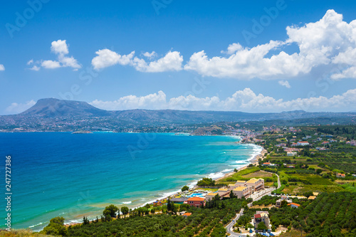 Picturesque bay on Crete island near Chania, Greece