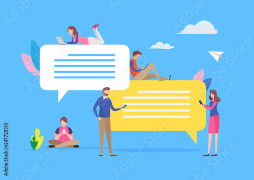 The man and megaphone with attention please word. People vector illustration. Flat cartoon character graphic design. Landing page template,banner,flyer,poster,web page