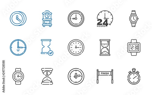 minute icons set