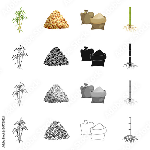 Vector design of farm and agriculture  sign. Set of farm and technology vector icon for stock.