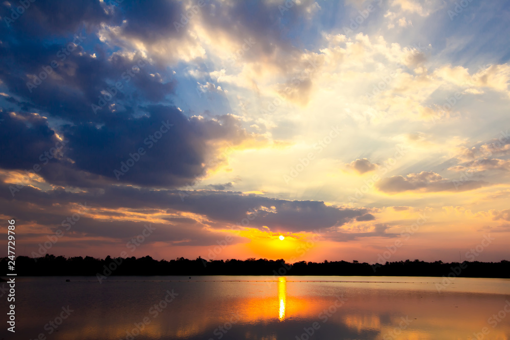 Sunset and Calm Sea Time Lapse