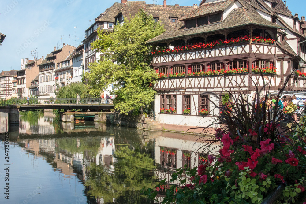 Old colorful timbered houses in Strasbourg France