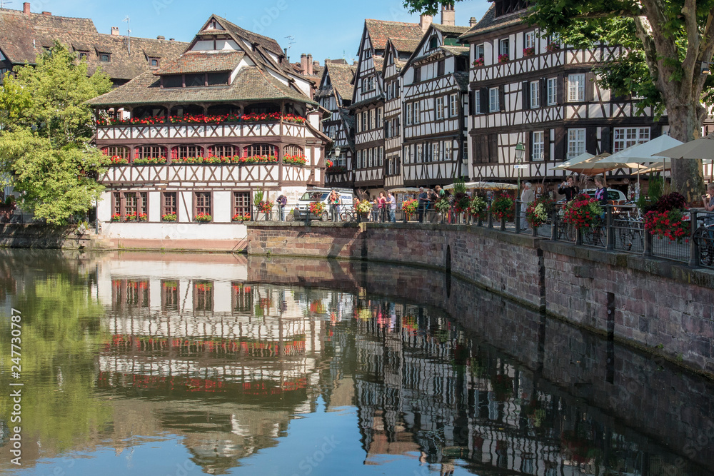 Fototapeta premium Old colorful timbered houses in Strasbourg France