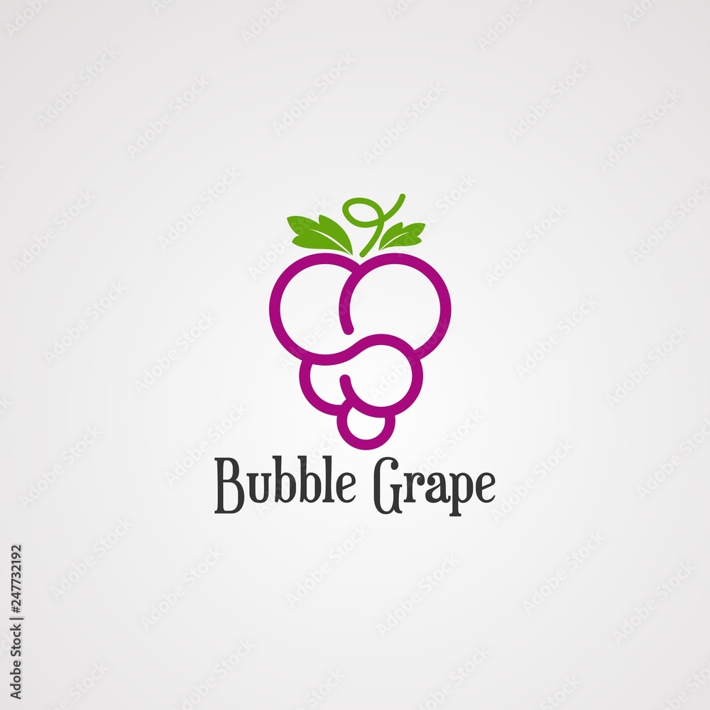 abstract logo bubble grape