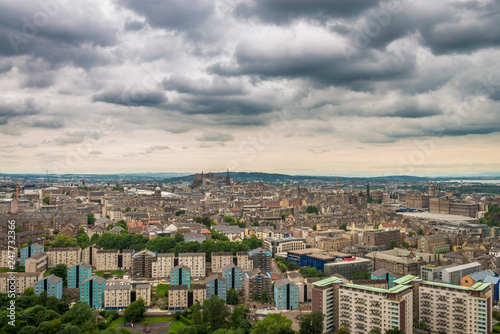 View of Edinburgh from Arthur's Seat, Scotland.