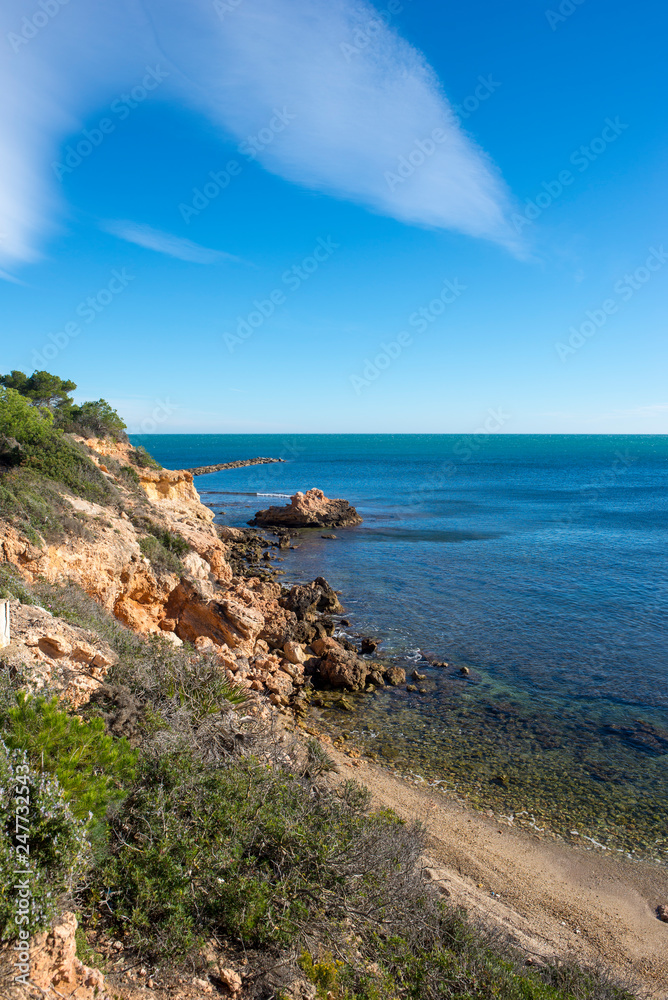Views of the coast of Ametlla on the Costa Daurada Views of the coast of Ametlla on the Costa Daurada