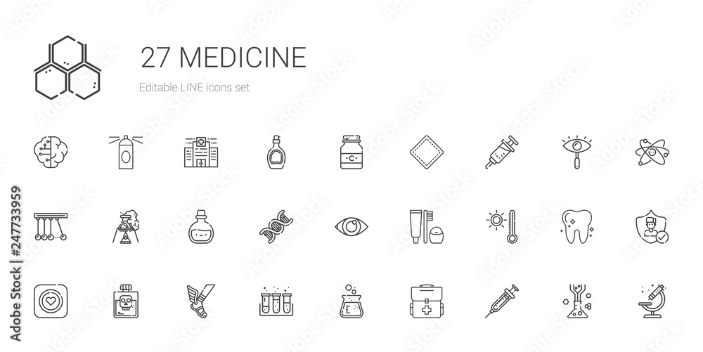 medicine icons set medicine icons set