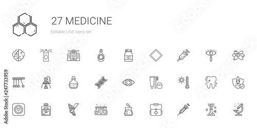 medicine icons set