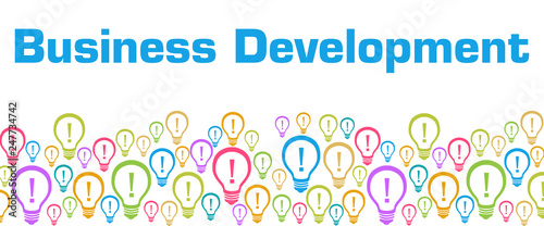Business Development Colorful Bulbs With Text 
