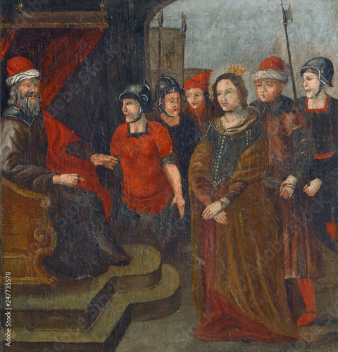 Saint Barbara in front of a judge