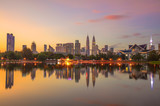 Panoramic view of Kuala Lumpur city at morning, Malaysia