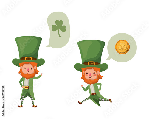 leprechauns with speech bubble avatar character