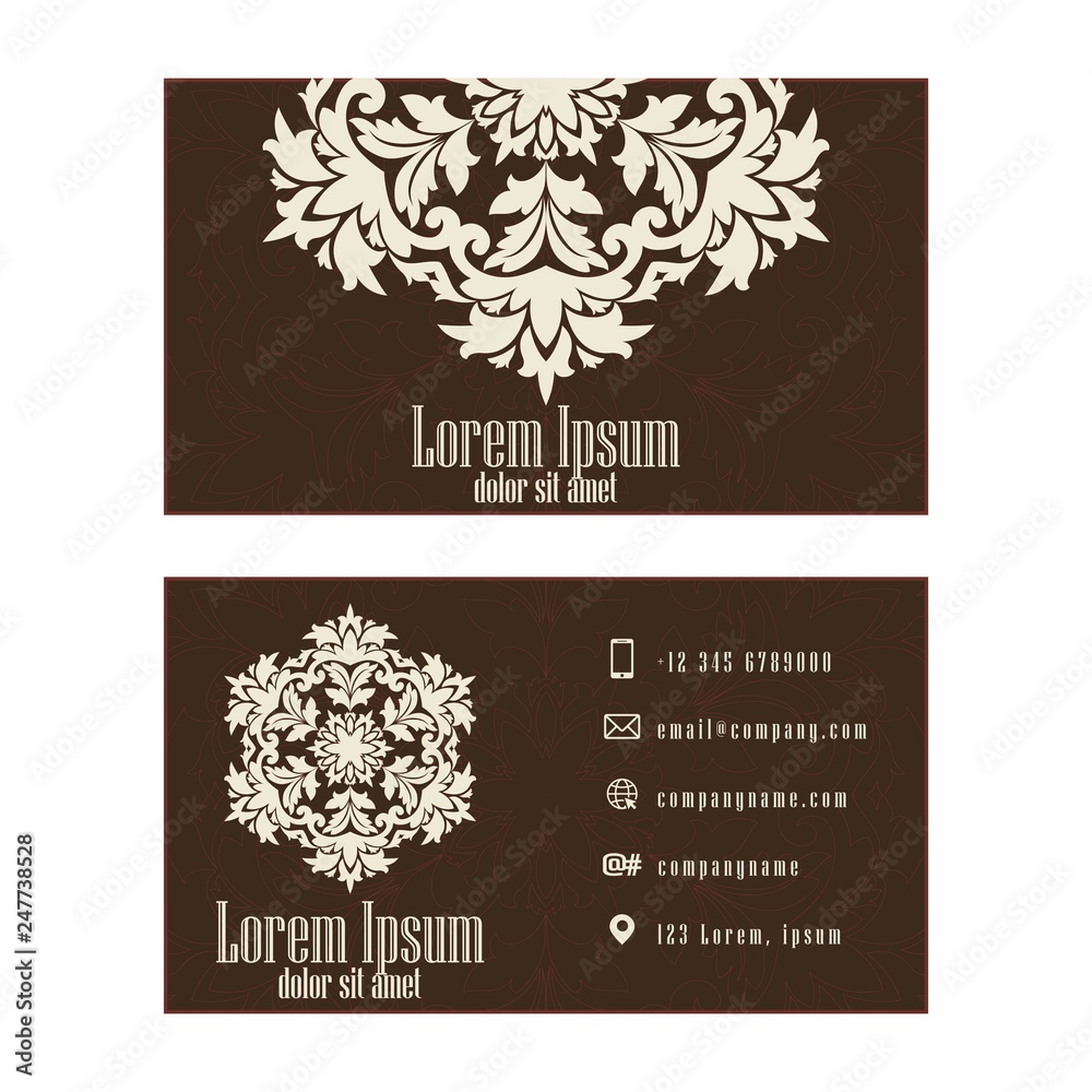 Brown Corporate business or visiting card, professional designer