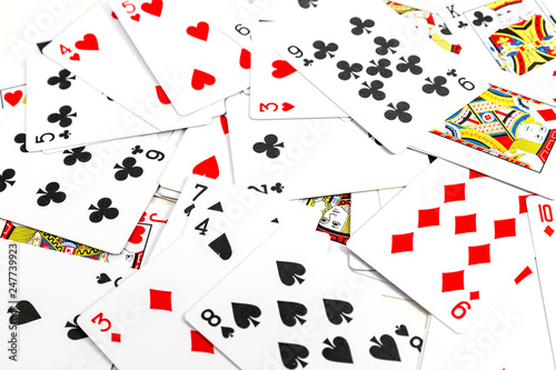 abstract background made of playing cards