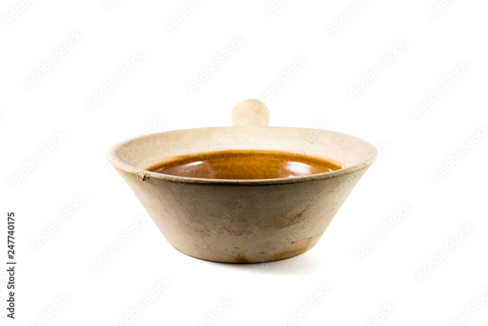 chinese clay pot isolated on white background chinese clay pot isolated on white background