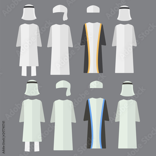 Arab man clothes. Arab man clothes vector illustration sign