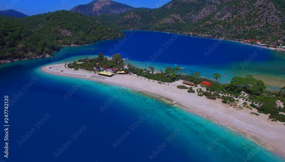 Sea (Oludeniz), Situated on Turkey of south-west coast, with it's pristine white beaches and amazingly blue waters,(Babadag)