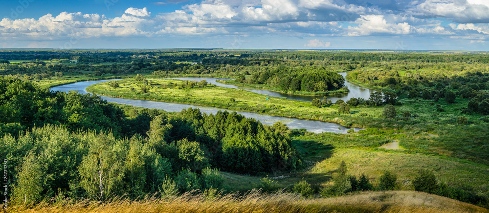 Panoramic Beautiful Russian landscape