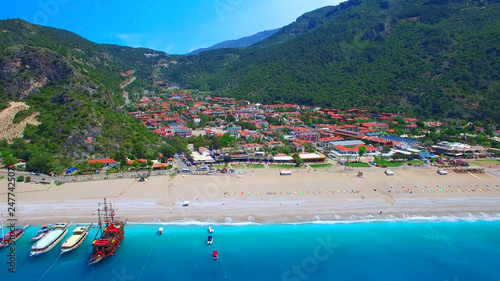 Fototapeta Naklejka Na Ścianę i Meble -  Sea (Oludeniz), Situated on Turkey of south-west coast, with it's pristine white beaches and amazingly blue waters,(Babadag)